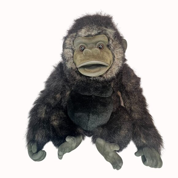 Vintage Hosung Little Monkey Lost Realistic Animated Plush Gorilla Ape 15-Inches - Picture 5 of 5